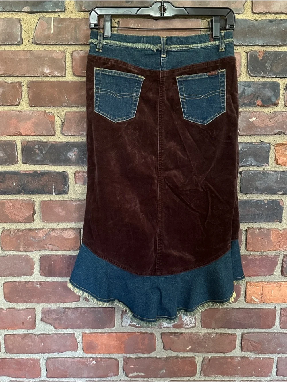 Buffalo Nicci High Low Corduroy Jean Mermaid Skirt Sz 27 / 28” Long - Picture 4 of 5